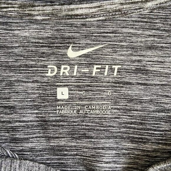 🆕 Nike Men's Heather Grey/Black Full-Zip Dri-Fit Training Hoodie - Picture 12 of 14